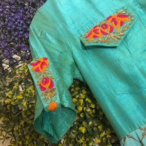 Customised Indian dress in Sky blue color